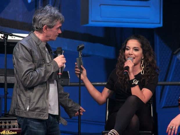 Anitta na gravação do programa (Foto: Marcos Mazini/Gshow)