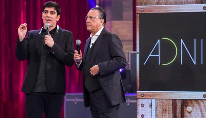 Marcelo Adnet e Galvão Bueno na estreia do "Adnight" (Foto: Globo/Estevam Avellar)