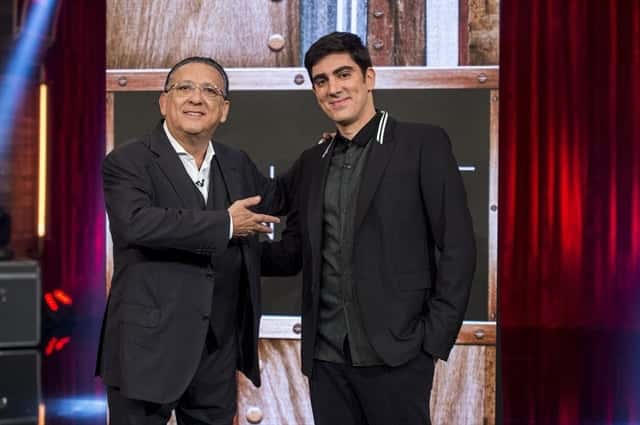 Marcelo Adnet e Galvão Bueno na estreia do "Adnight" (Foto: Globo/Estevam Avellar)