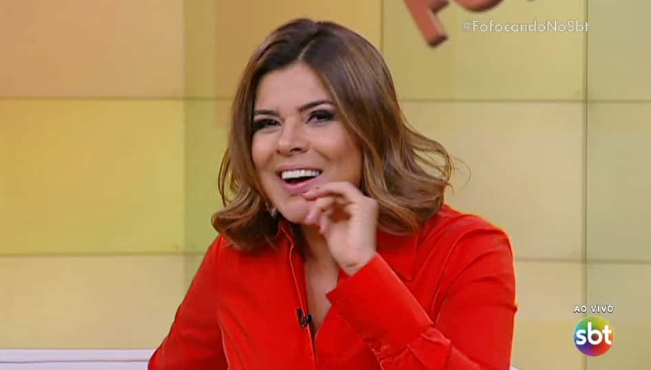 Mara Maravilha no "Fofocando" (Foto: Reprodução/SBT)