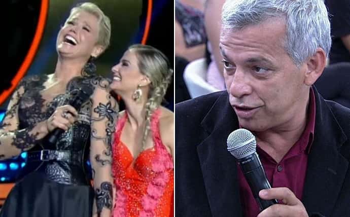 Xuxa e jurado do "Dancing Brasil" (Foto: Reprodução)