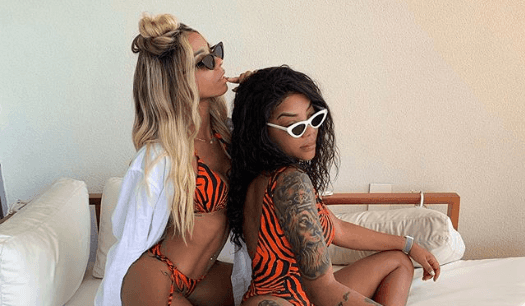 Ludmilla junto com a sua namorada Brunna Gonçalves (Foto: Reprodução"