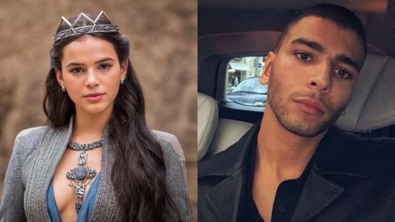 Bruna Marquezine e Younes Bendjima (Foto: Reproduçao/TV Globo/Montagem TV Foco)