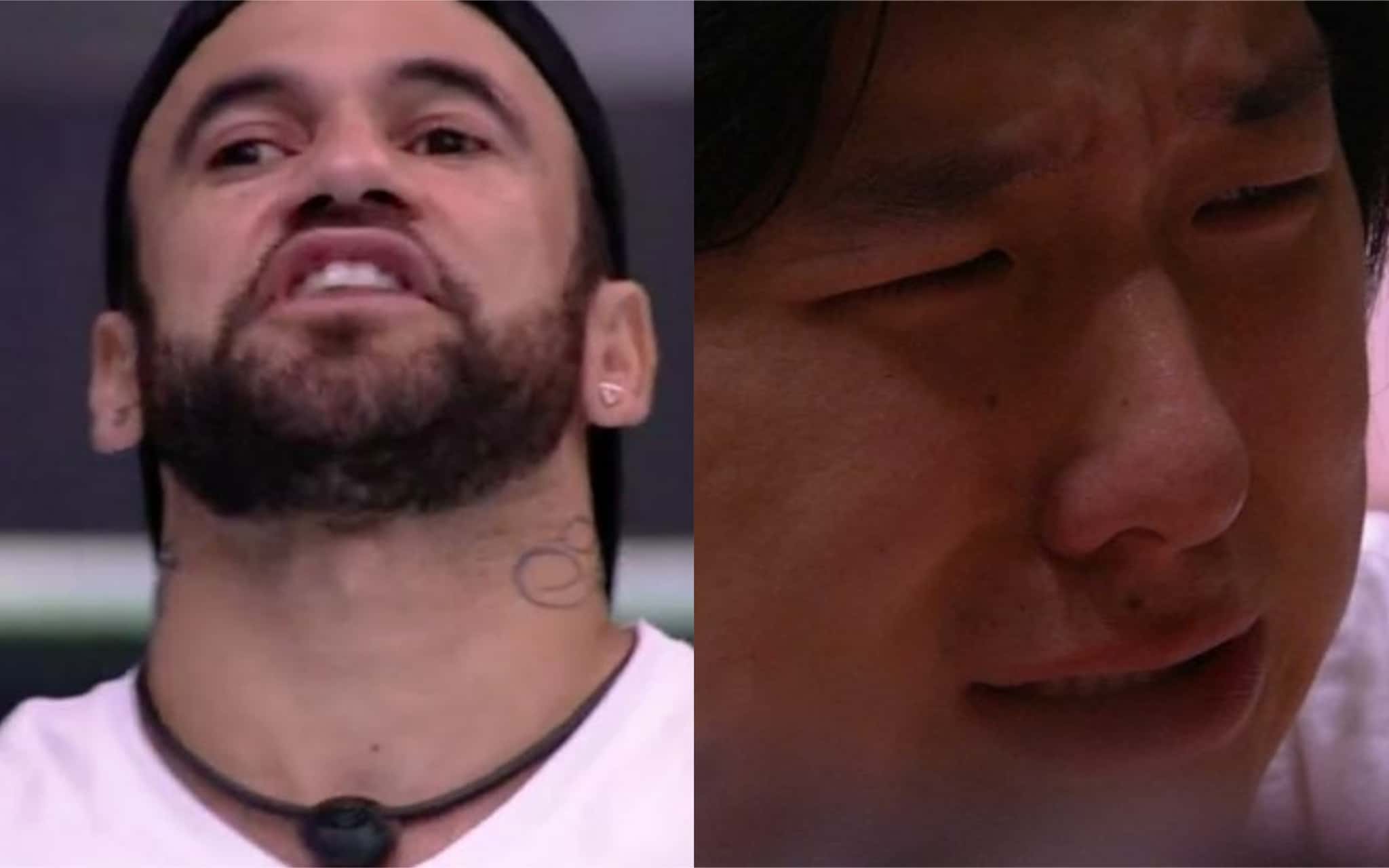Hadson perdeu a cabeça com Pyong no BBB20 (Foto: Divulgação / Montagem / TV Foco)