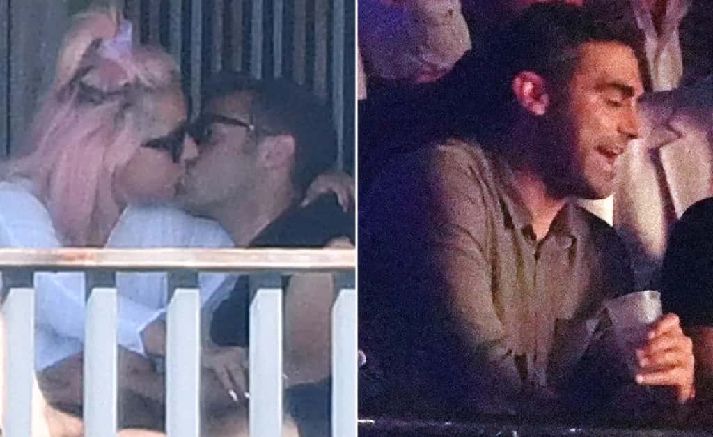 Lady Gaga e Michael Polansky sendo flagrados aos beijos (Foto: Reprodução)