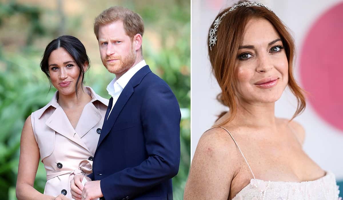 Lindsay Lohan fala sobre assédio dos paparazzi enfrentado por Harry e Meghan Markle (Foto: Reprodução)