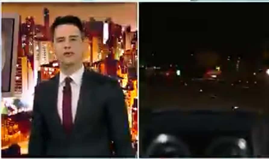Luiz Bacci se assustou com um erro ao vivo da produção da Record (Foto: Reprodução)