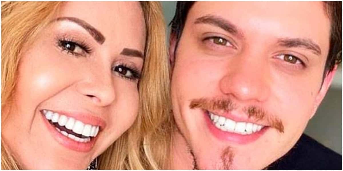 Joelma e o filho, Yago Matos, que decidiu morar com Ximbinha, seu padrasto (Foto: Reprodução)