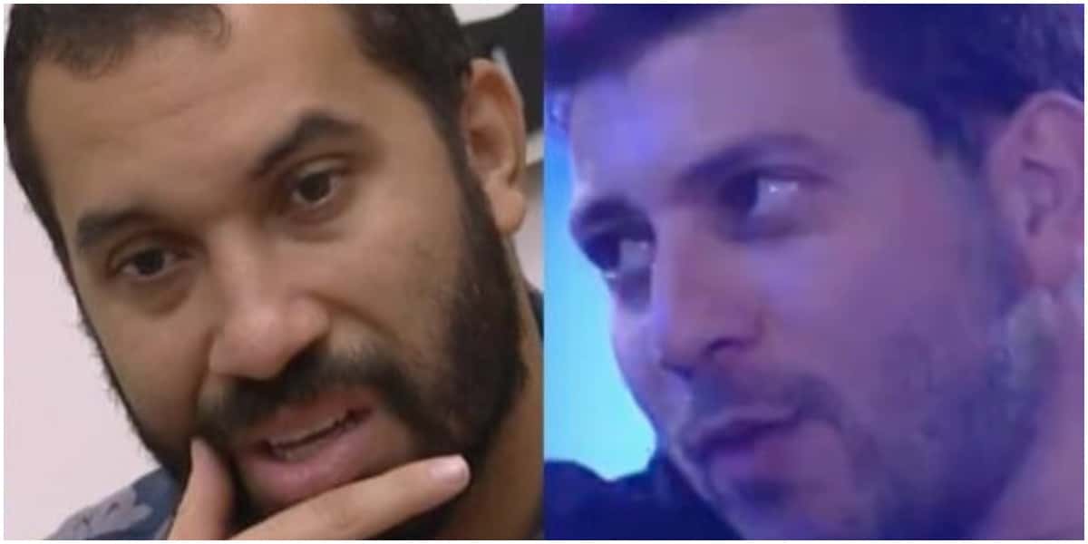 Gil e Caio conversaram na varanda sobre alguns acontecimentos entre Arthur e Fiuk (Foto:Reprodução)
