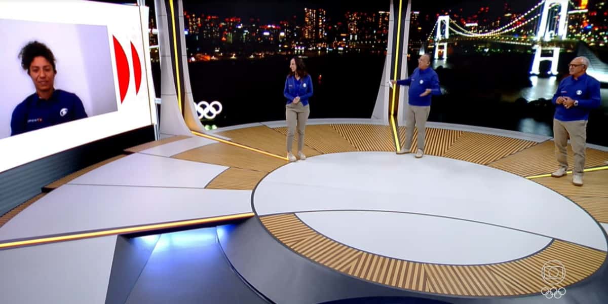 Comentisra da Globo, Cristiane, foi o assunto nas redes socias após xingar e aparecer vomitada pelo filho (Foto: Reprodução)