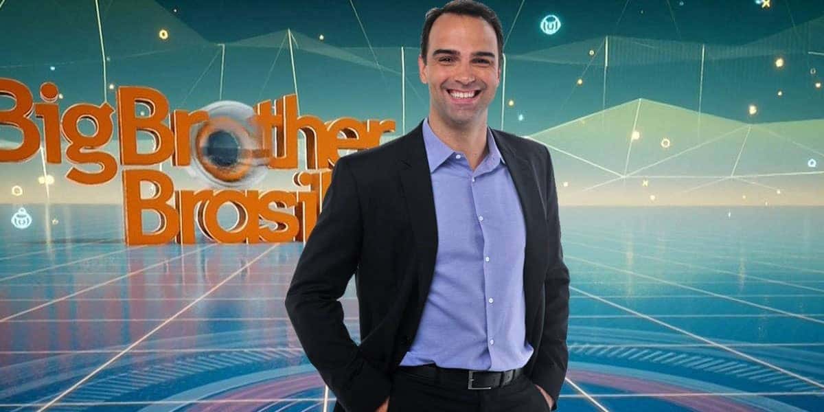Tadeu Schmidt visita a casa do BBB com Boninho (Foto: Divulgação/TV Globo)