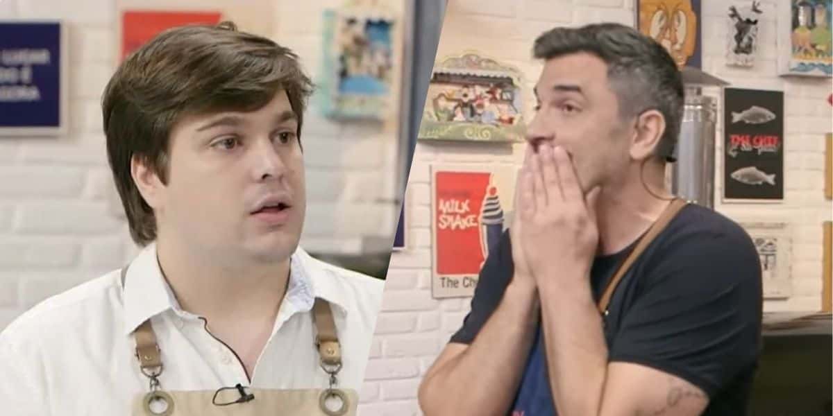 Edu Guedes se surpreende com revelação de Lucas Salles (Montagem/ Reprodução Band)
