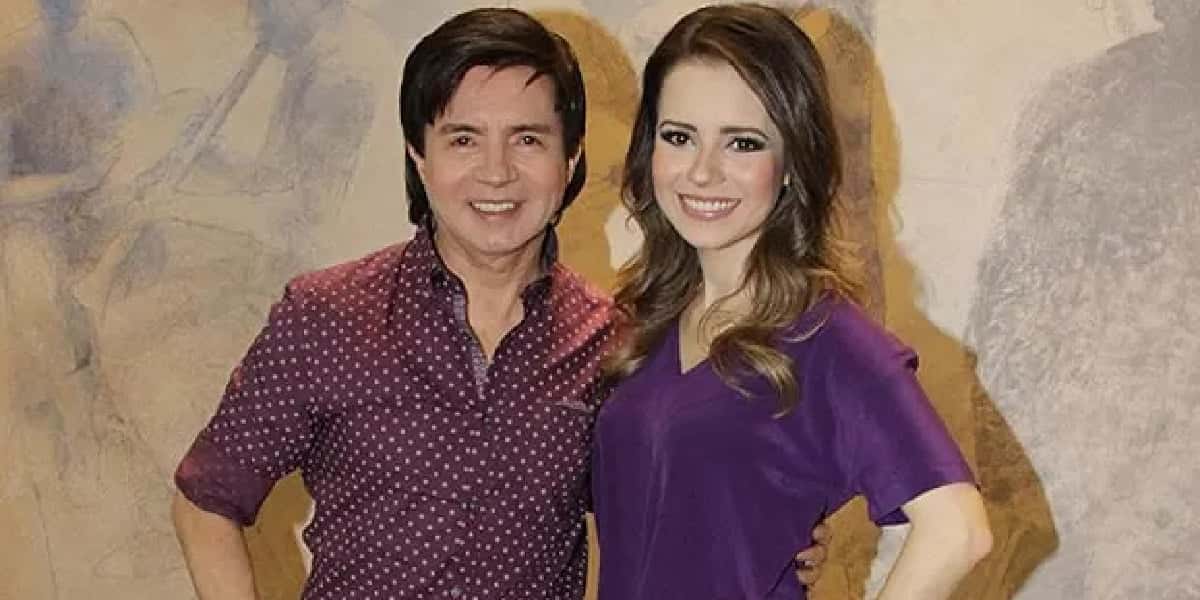 Xororó ao lado de sua filha, Sandy (Foto: Reprodução)