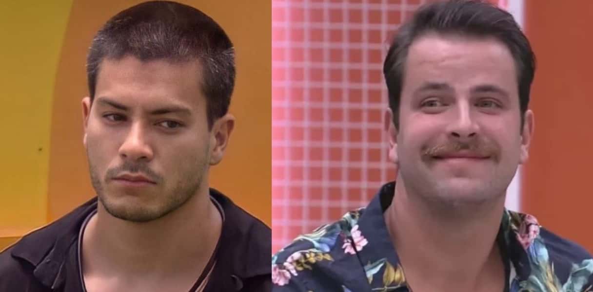 Gustavo descobre paredão falso e conta para Arthur (Foto: Reprodução / Globoplay)