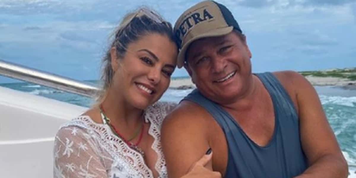 Poliana Rocha ao lado de Leonardo (Foto: Reprodução)