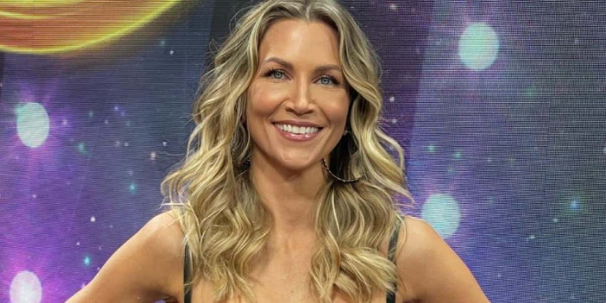 Anne Lottermann no programa do Faustão (Foto: Reprodução / Band)