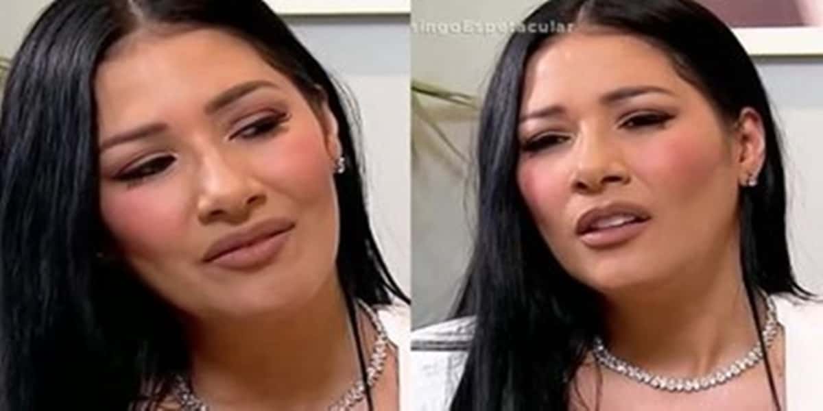Simaria em entrevista ao "Domingo Espetacular" (Foto: RecordTV)