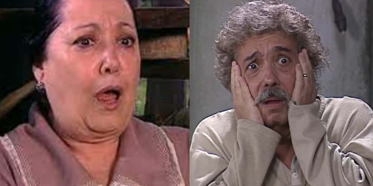 O Cravo e a Rosa: Calixto dorme com Mimosa e acha que matou ela - Reprodução Globo