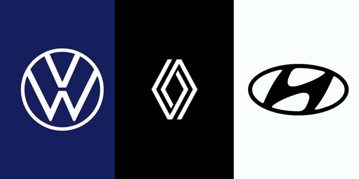 Volkswagen, Renault e Hyundai (Reprodução -Internet)