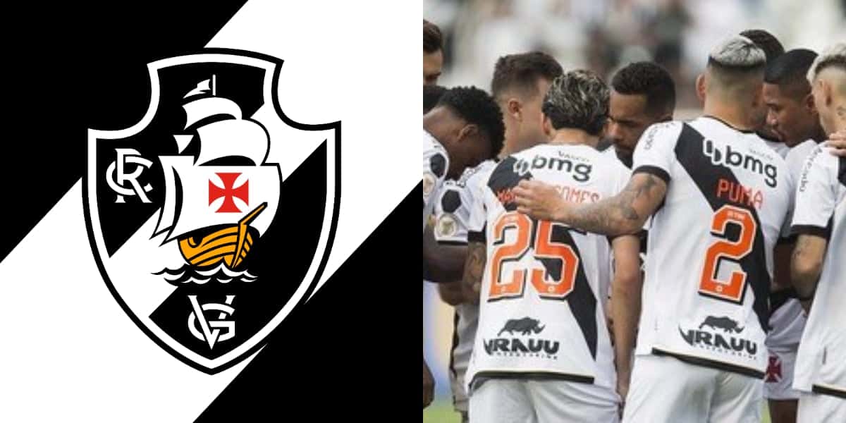 Escudo e jogadores do Vasco (Foto: Divulgação)