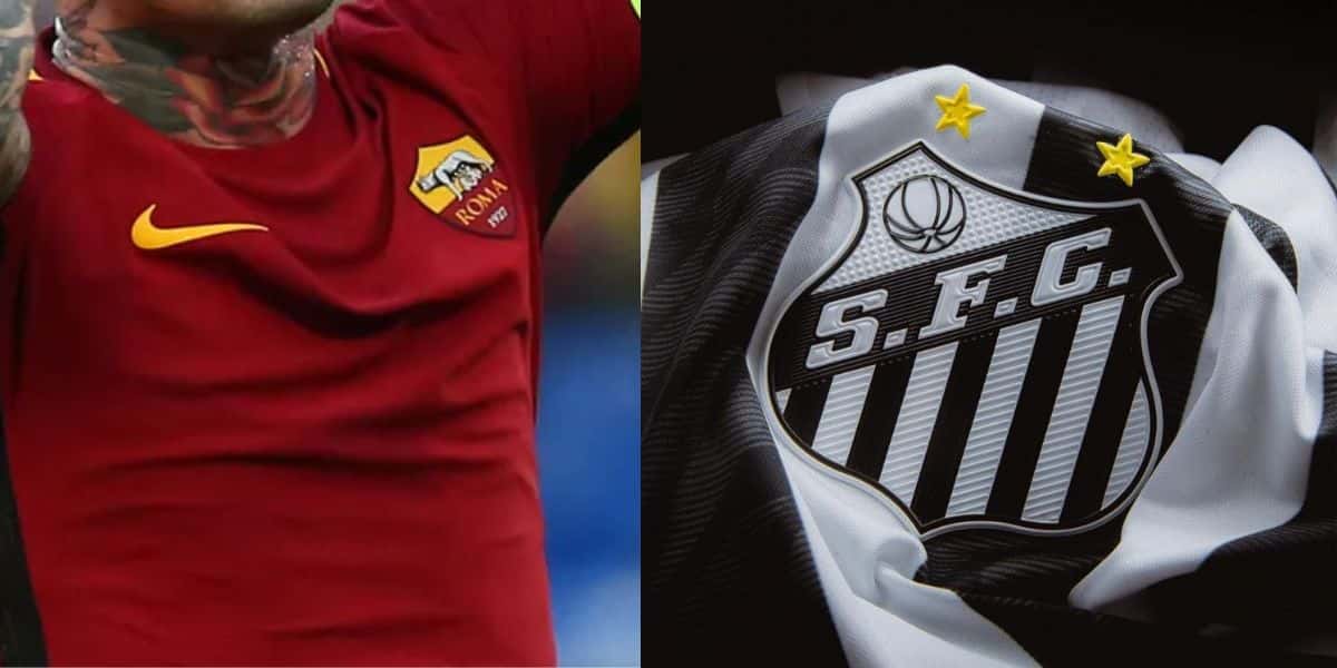 Nainggolan e Santos (Reprodução - Internet)