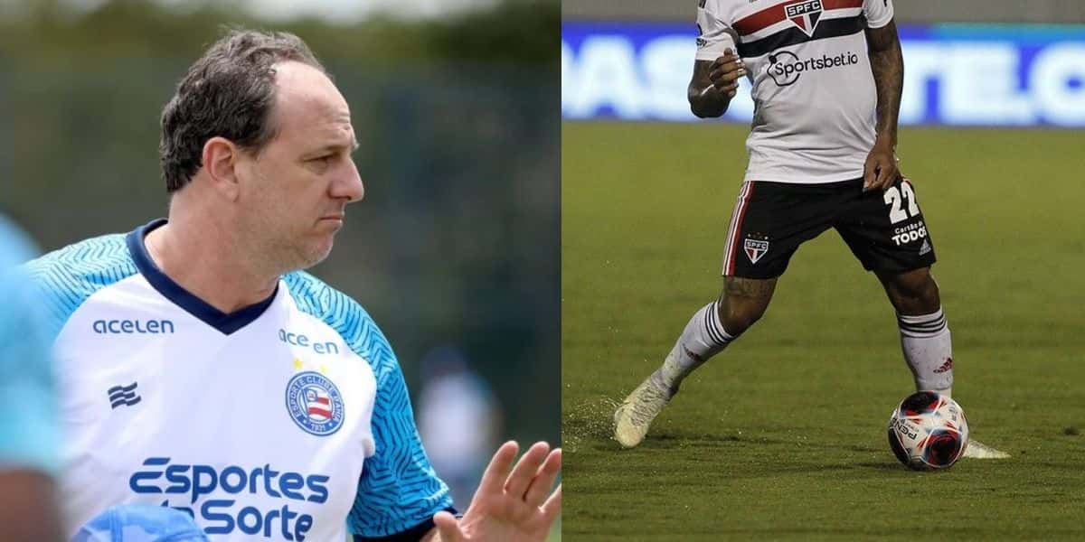 Rogério Ceni e atacante do São Paulo (Reprodução - Inetrnet)