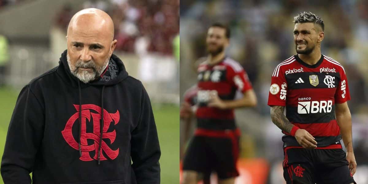 Sampaoli e Arrascaeta (Reprodução - Internet)
