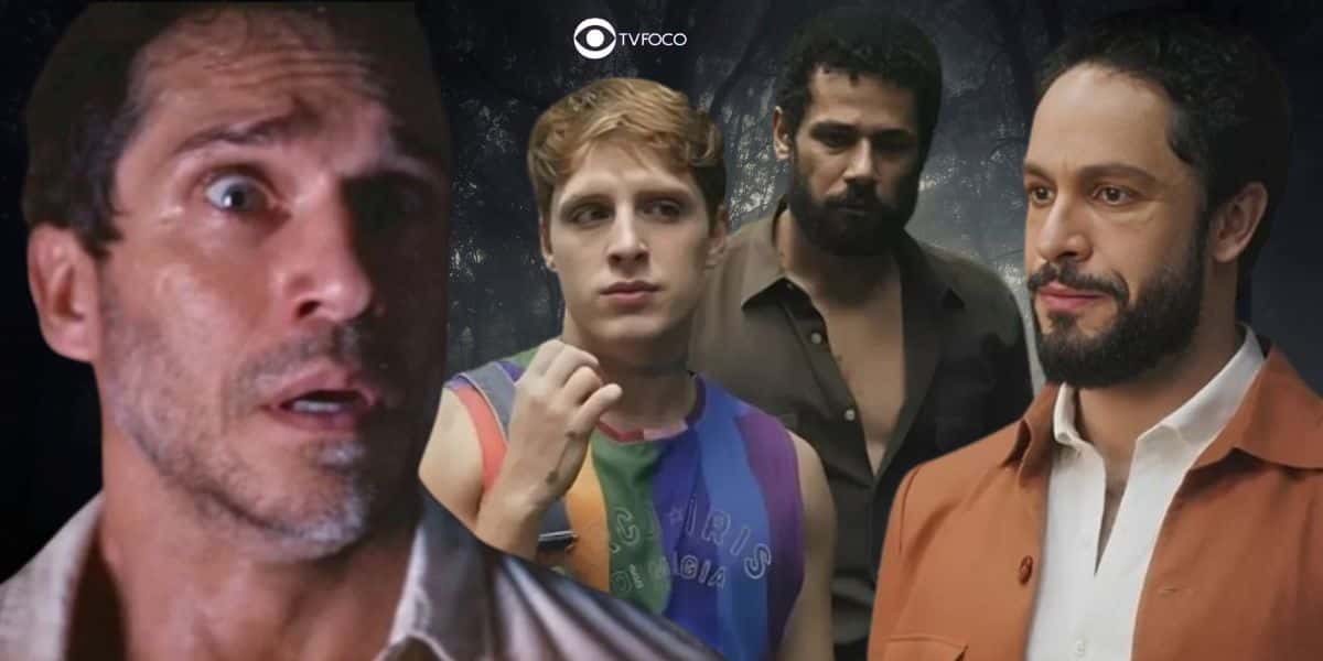 Vinícius, Kelvin, Ramiro e Luigi em Terra e Paixão (Foto: Reprodução / Globo / Montagem TV Foco)