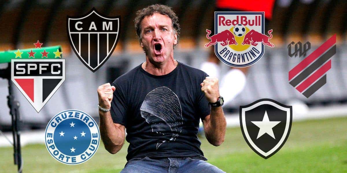 Retorno triunfal de Cuca: Técnico de gigante da série A está prestes a ser demitido e o veterano já disse "SIM" - Montagem Tv Foco