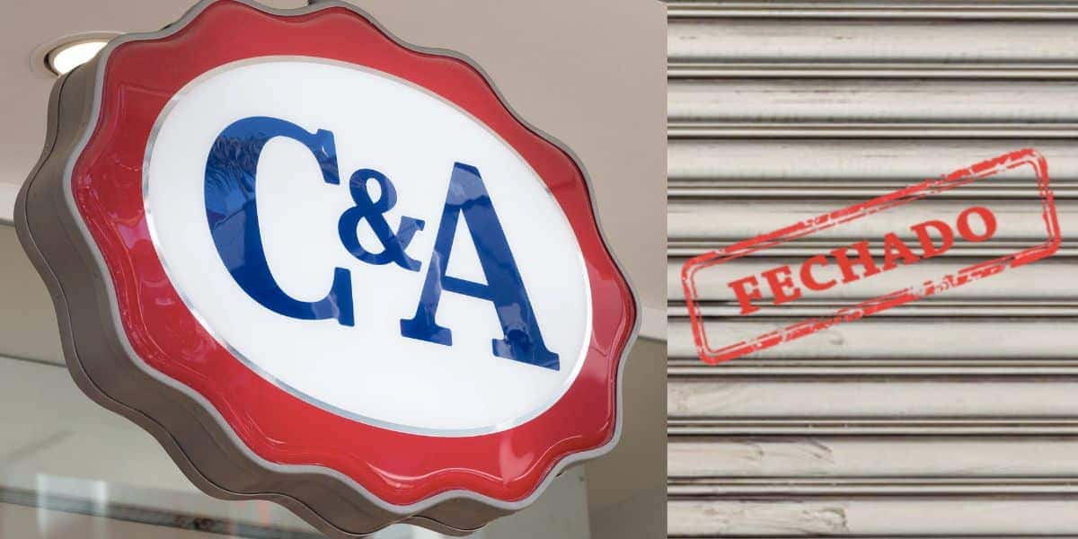 Logo da C&A e loja fechada (Foto: Reproduções / Internet / Freepilk / Samuel Setubal / Montagem)