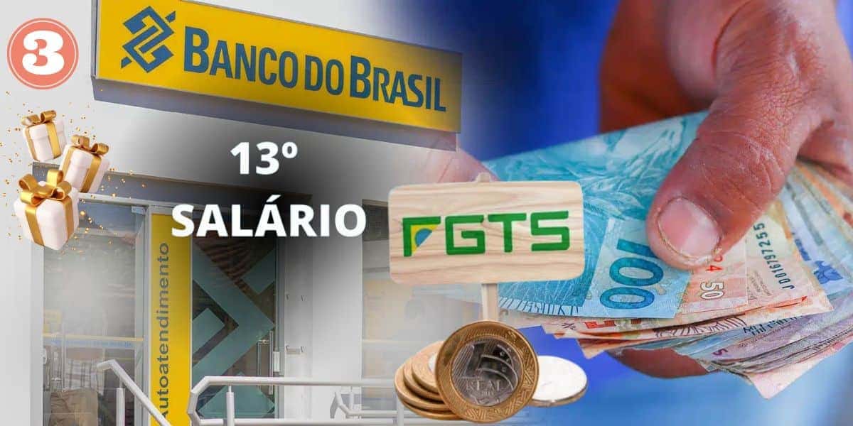 Fachada do Banco do Brasil e homem segurando dinheiro (Foto: Reprodução / Pronatec / Canva / Montagem TV Foco)
