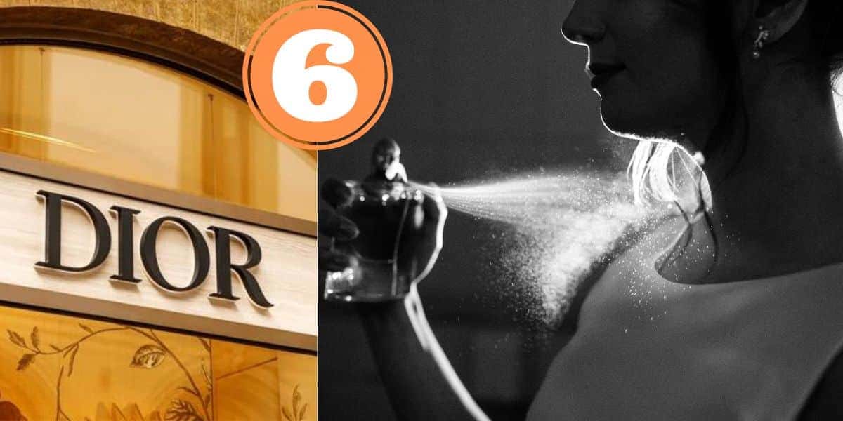 Dior e mulher colocando perfume (Foto: Reprodução / Canva)