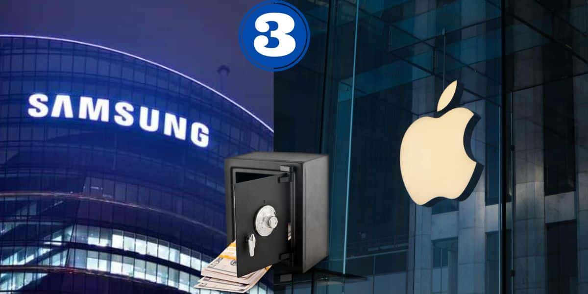 Samsung e Apple (Foto: Reprodução / Canva)