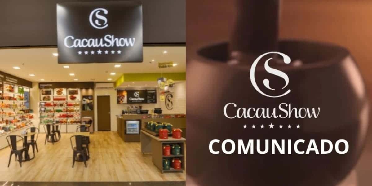 O fim de unidade da Cacau Show no Brasil e comunicado oficial - Foto: Montagem