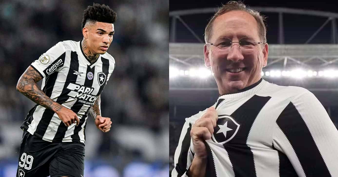 Botafogo - Textor (Foto: Vitor Silva/Botafogo) e Igor Jesus (Foto: Thiago Ribeiro/AGIF)