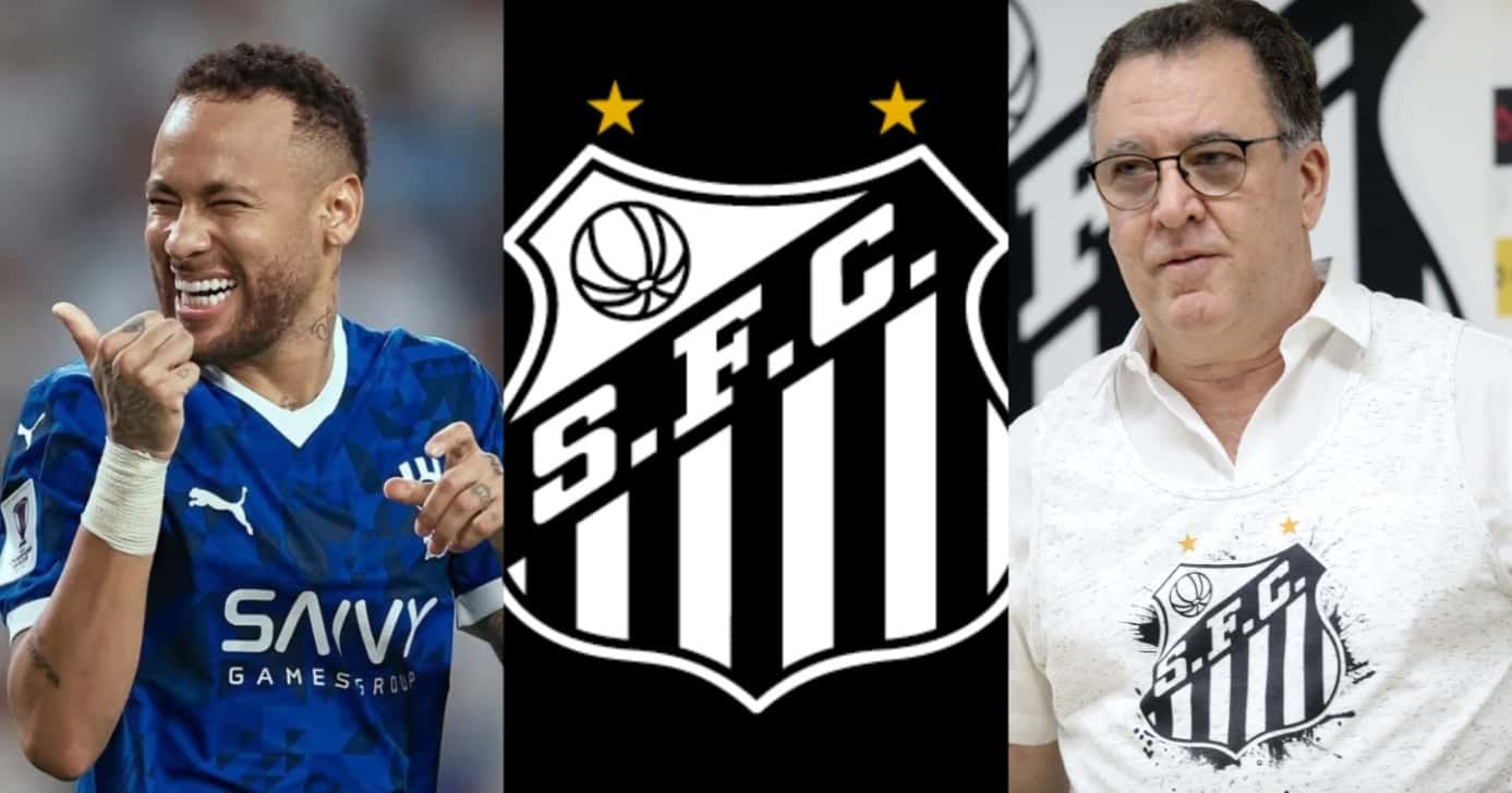 Teixeira, Neymar e Santos (Foto: Reprodução/ Internet)