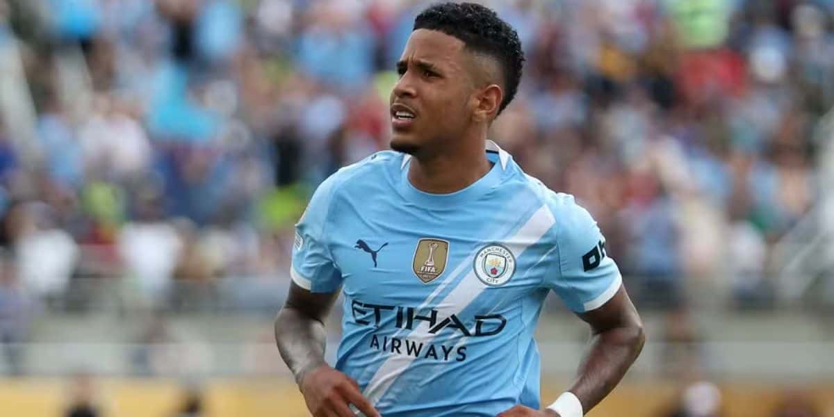 Savinho marca em Manchester City x Juventus — Foto: Reuters/Nathan Ray Seebeck
