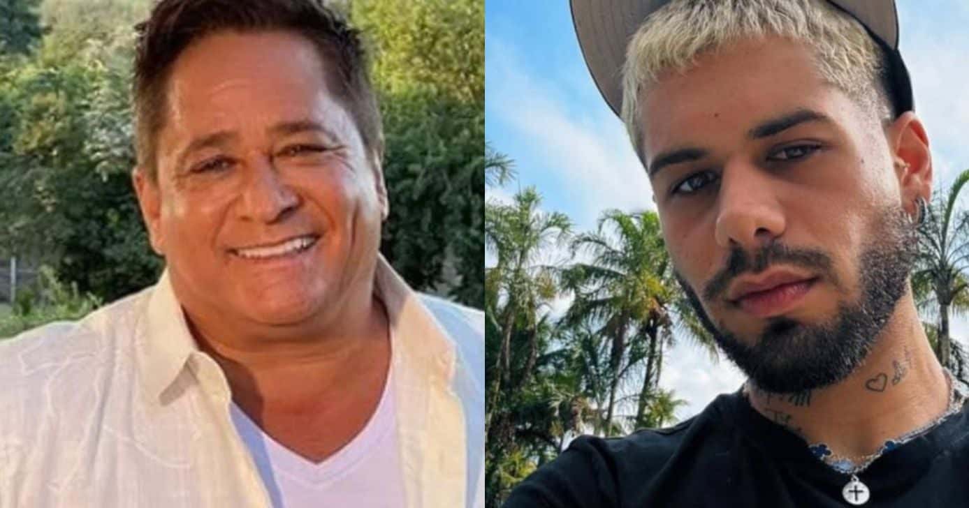 Leonardo e o filho, Zé Felipe - Foto: Montagem