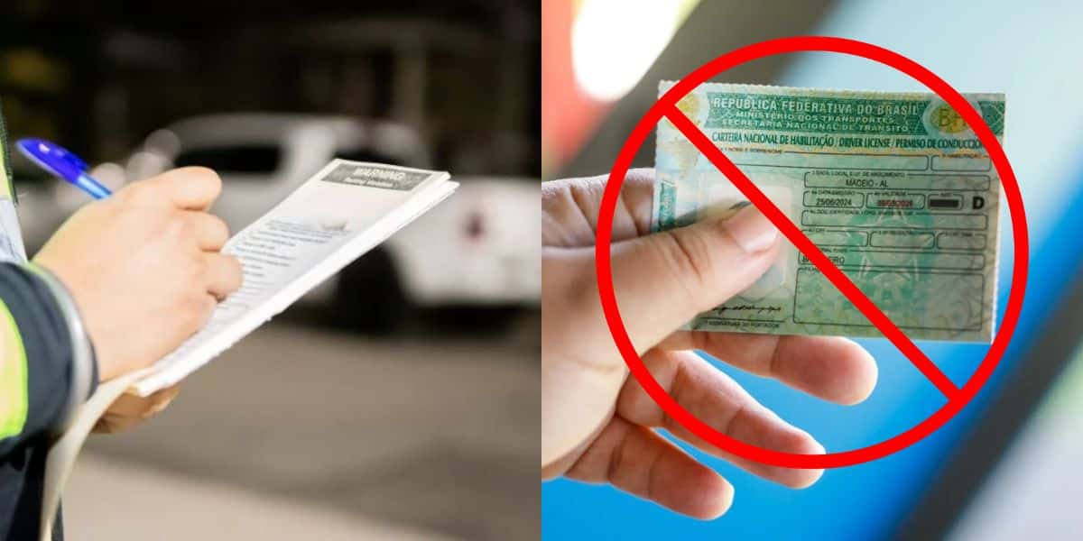 Multa e sem CNH por 2 anos com atitude comum no trânsito (Reprodução: Montagem TV Foco)