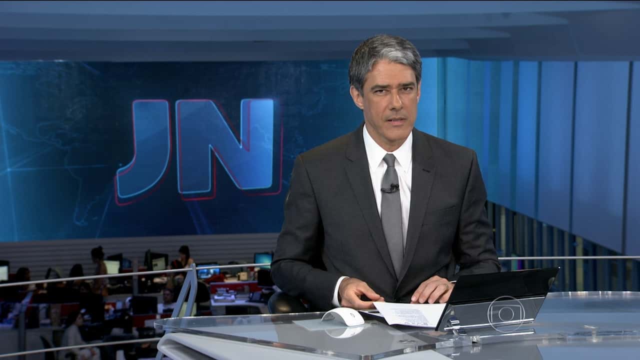 William Bonner no comando do "Jornal Nacional" (Foto: Reprodução/Globo)