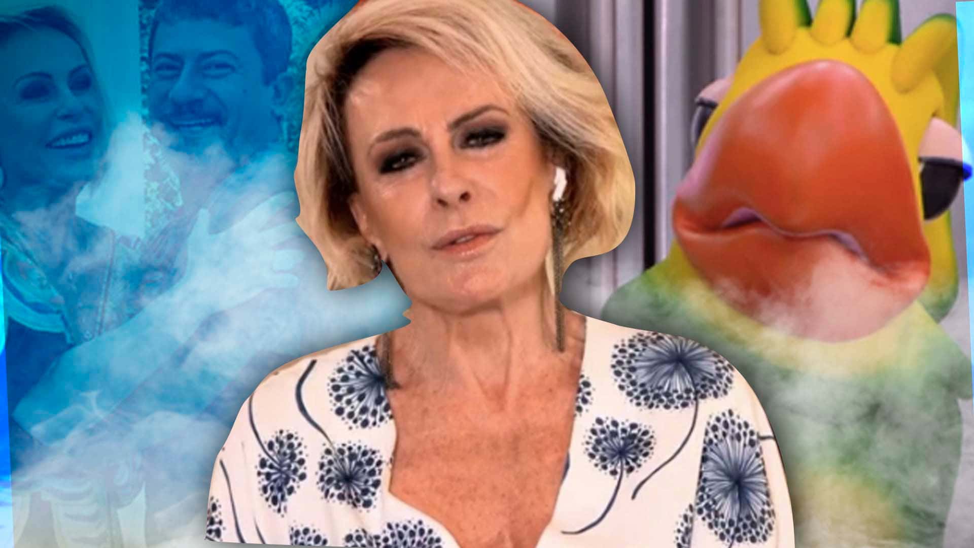 Ana Maria Braga segurou o boneco do Louro José ao vivo na Globo e contou sobre sonho (Foto reprodução)