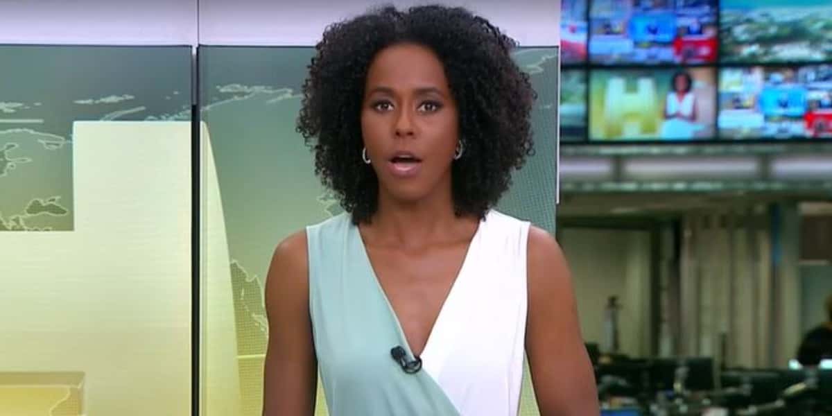Maju Coutinho no "Jornal Hoje" (Foto: Reprodução/TV Globo)
