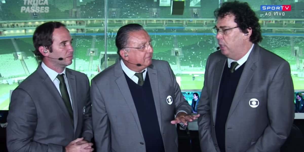 Caio Ribeiro, Galvão Bueno e Casagrande (Foto: Reprodução/TV Globo)