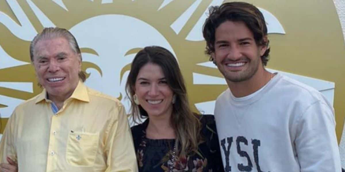 Silvio Santos, Rebeca Abravanel e Alexandre Pato (Reprodução)