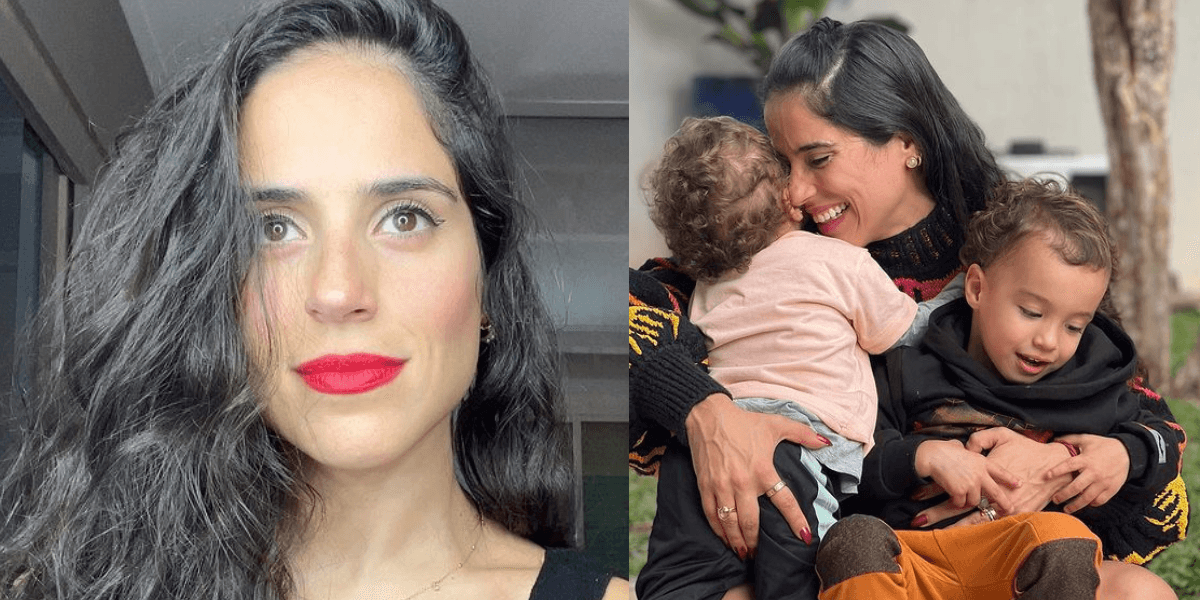 Atriz Camilla Camargo e os filhos (Foto: Reprodução)