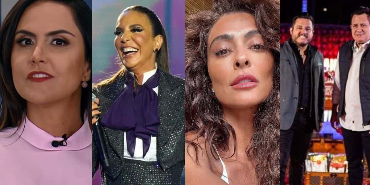 Carla Cecato, Ivete Sangalo, Juliana Paes, Bruno e Marrone (Reprodução)