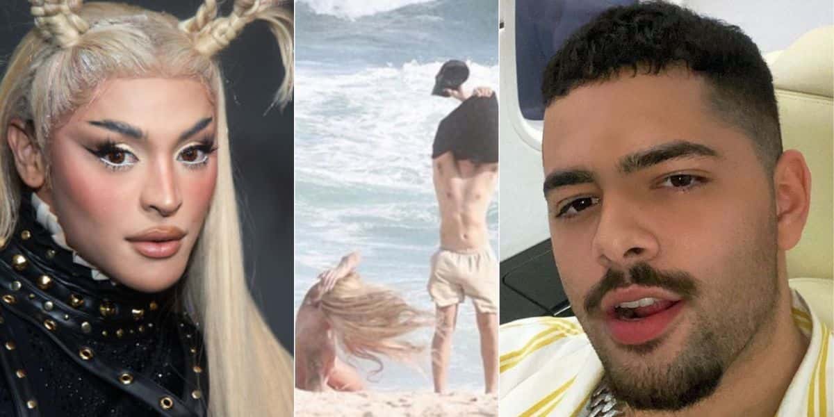Pedro Sampaio e Pabllo Vittar são flagrados juntos publicamente na praia com clima de intimidade - Reprodução
