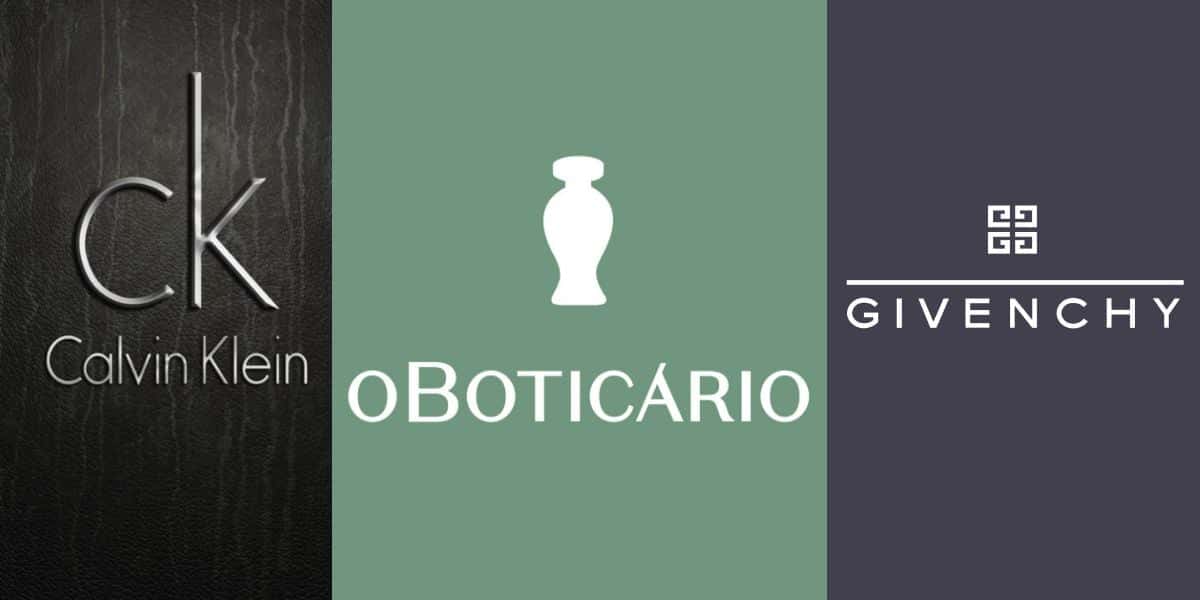 Logo do Boticário, da Calvin Klein e Givenchy - Foto Reprodução Internet