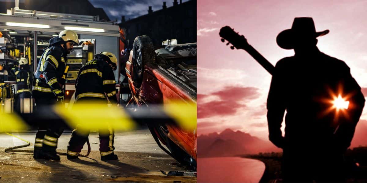 Imagem de acidente e sombra de sertanejo - Foto Reprodução Internet