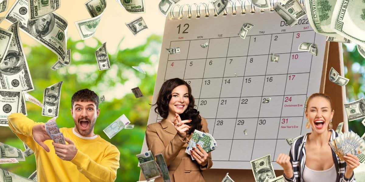 Pessoas com dinheiro e calendário - Foto Reprodução Internet